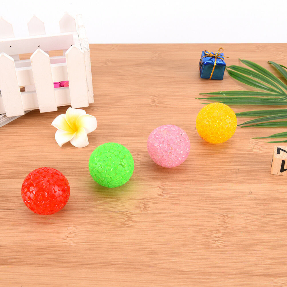 pet dog cat play transparent particles non-toxic rubber ball with bell Xma.l8