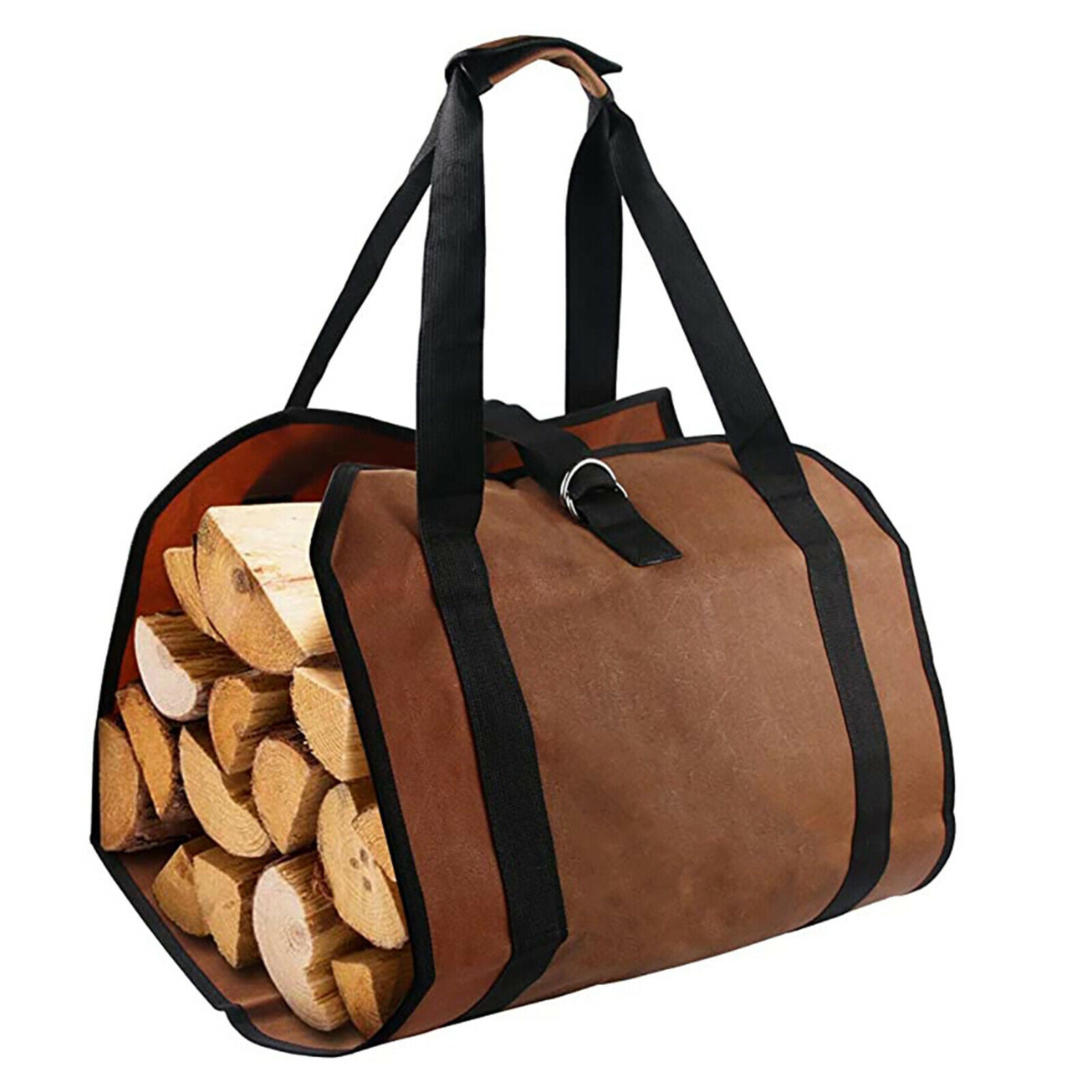 Firewood Wood Carrier Bag Waxed Canvas Large Durable Camping for Outdoor