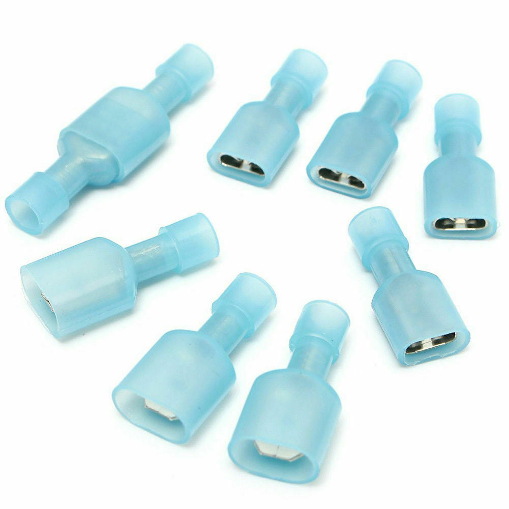 50pcs Female & Male Fully Insulated Wire Terminals Connector Nylon Spade Crimp