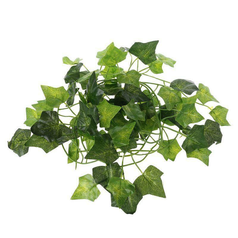 Artificial Vine Reptile Terrarium Decoration Chameleons Climb Rest Plants Leaves