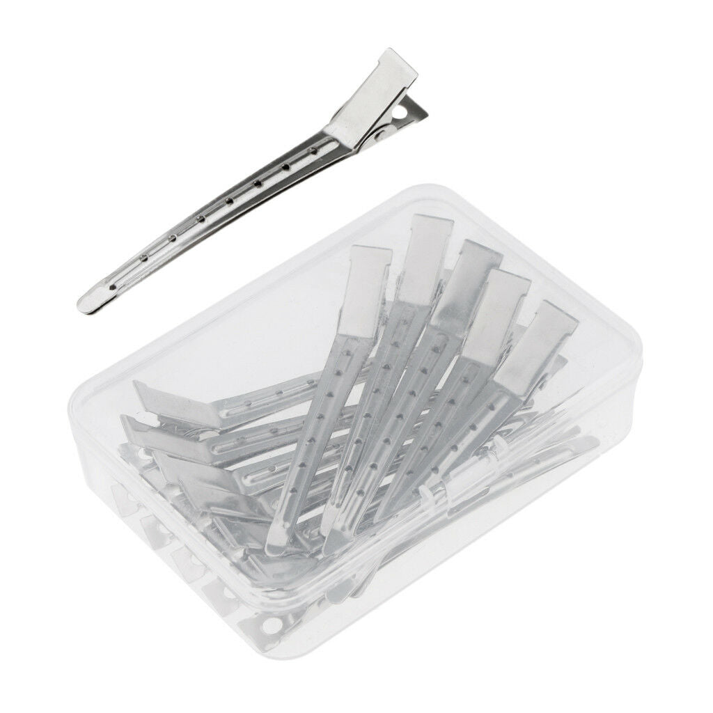 12pcs/Box Hair Long Section Clips Salon Cutting Styling Hairdressing Clamps