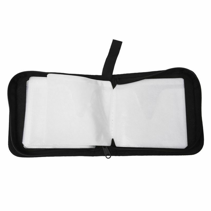 40 Disc Fashion Map CD DVD Storage Holder Sleeve Case Box Wallet Bag Album ZipL3
