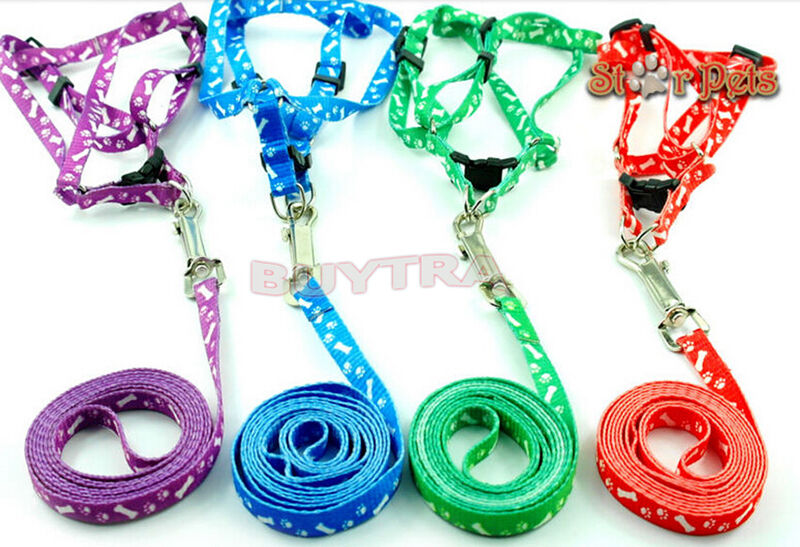 Pet Small Dog Puppy Cat Rabbit Kitten Nylon Harness Collar Leash Lead BD.l8