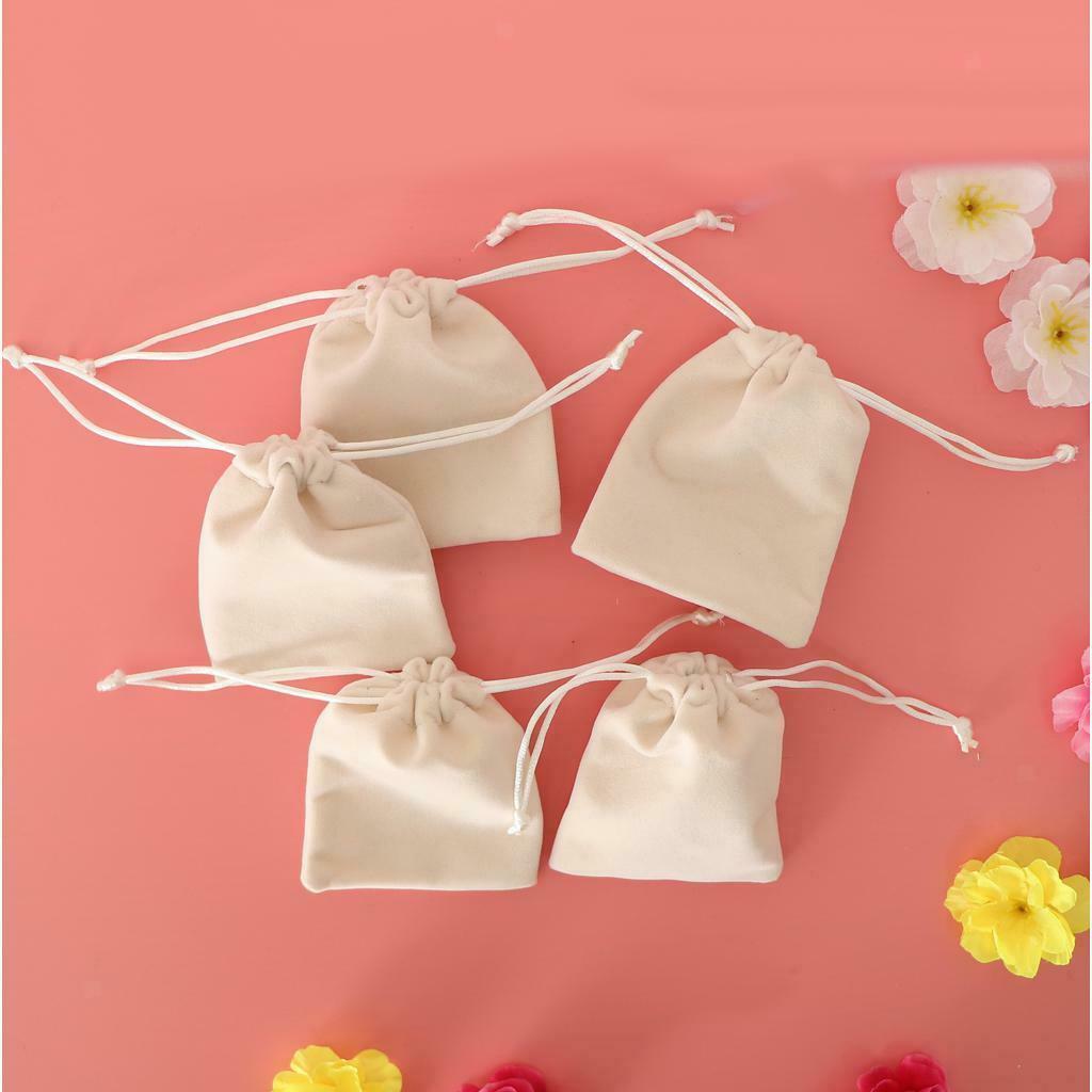 5pcs Christmas Velvet Jewelry Pouch Drawstring Bag Wedding Favor 8x10cm