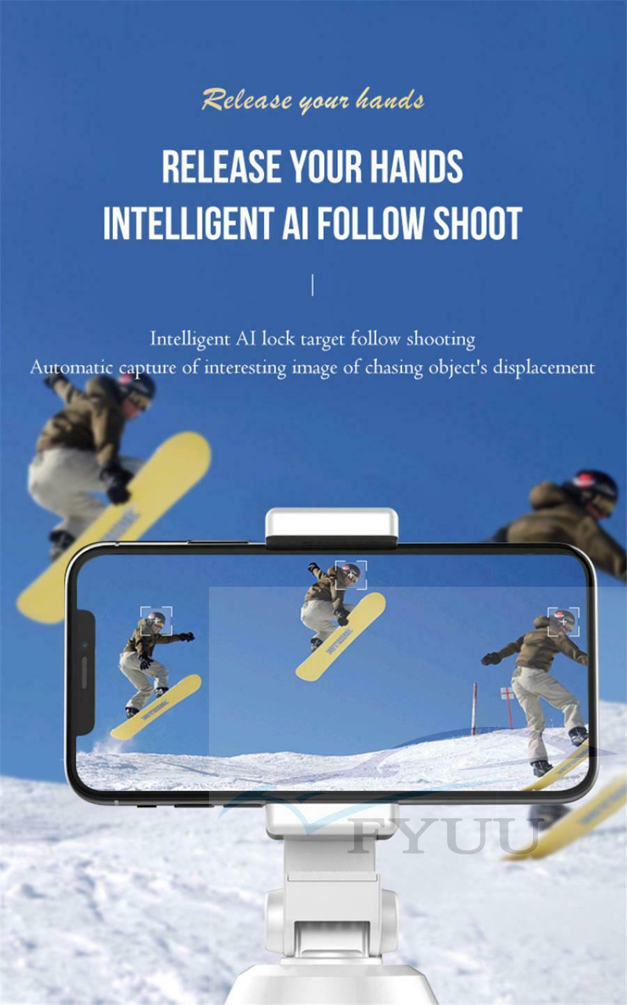 Smart AI Gimbal Robot Shooting Selfie Stick 360° Object Tracking Holder Rotation