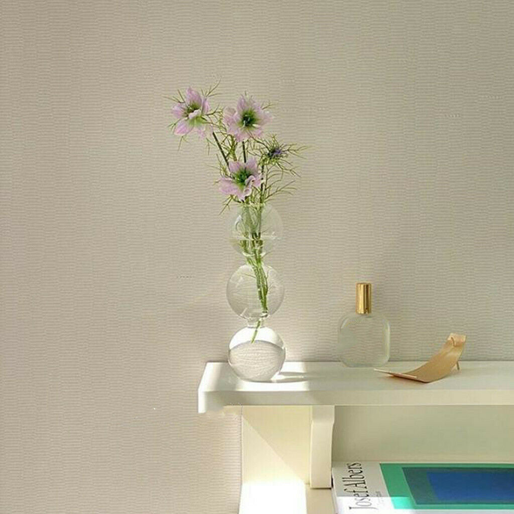 Glass Flower Vase Glass Planter Hydroponics for Bedroom Living Room 3 Balls