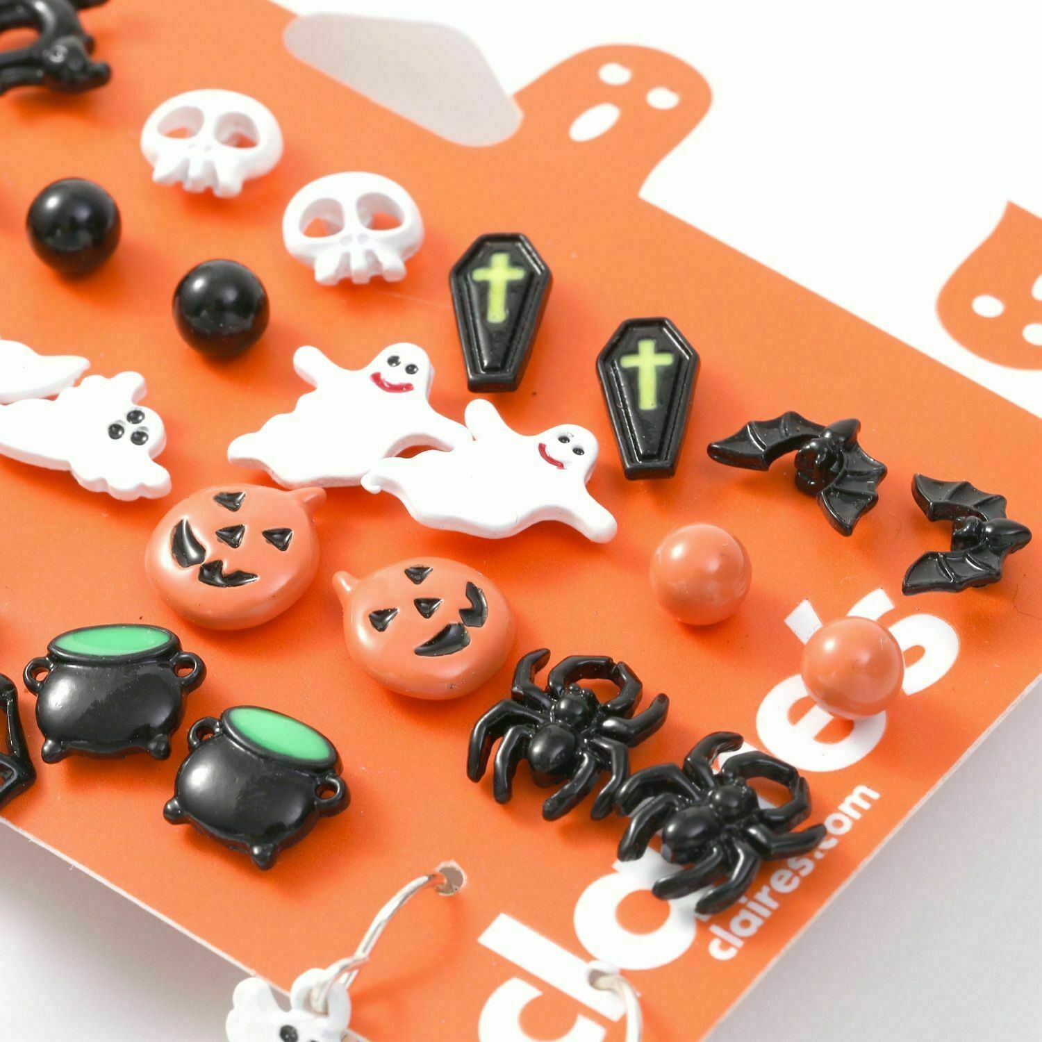 20 Pairs Women Girl Bat Pumpkin Lamp Spider Halloween Christmas Stud Earring Set