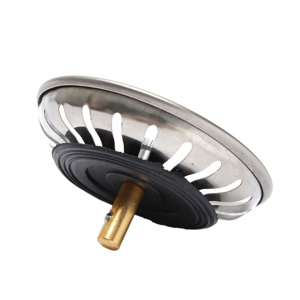 Stainless Steel Home Kitchen Sink Drain Stopper Basket Strainer Waste Plu.l8
