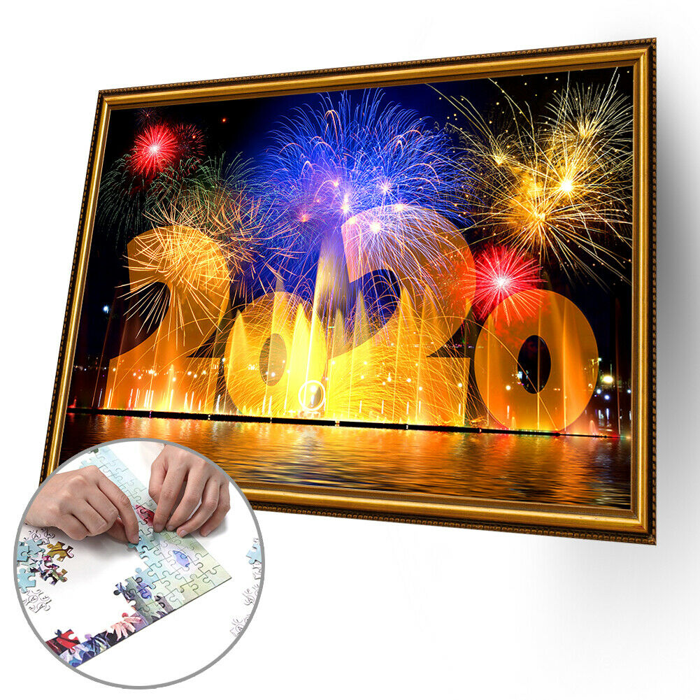 Paper Puzzles Jigsaw 1000pcs Water Fireworks Educational Assemble DIY Toys @