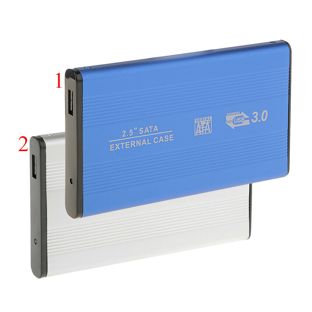 2.5"Sata USB 3.0 Hard Drives HDD Enclosure External Mobile Case-Blue