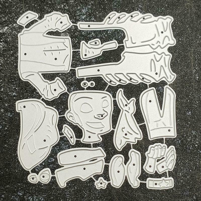 Cartoon Cowboy Carbon Steel Cutting Dies DIY Scrapbooking Photo Album Embossing