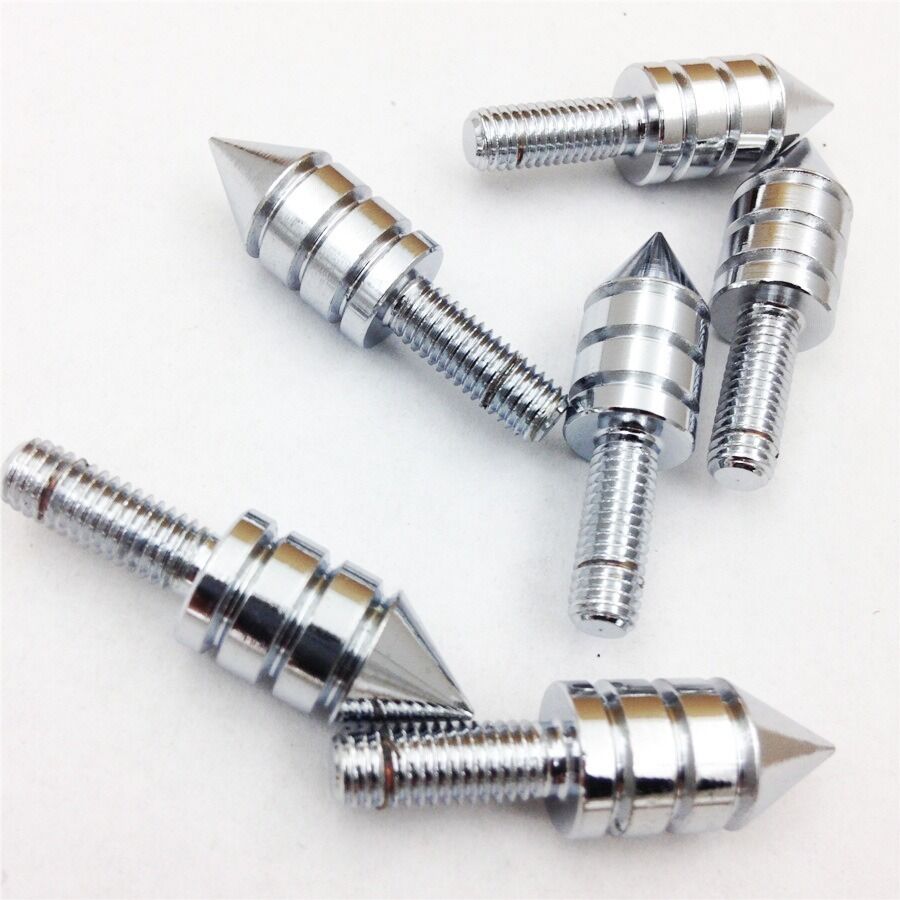 For Universal Motorcycle Spike Bolts Chrome(Windscreen, Fairings, License Plate)