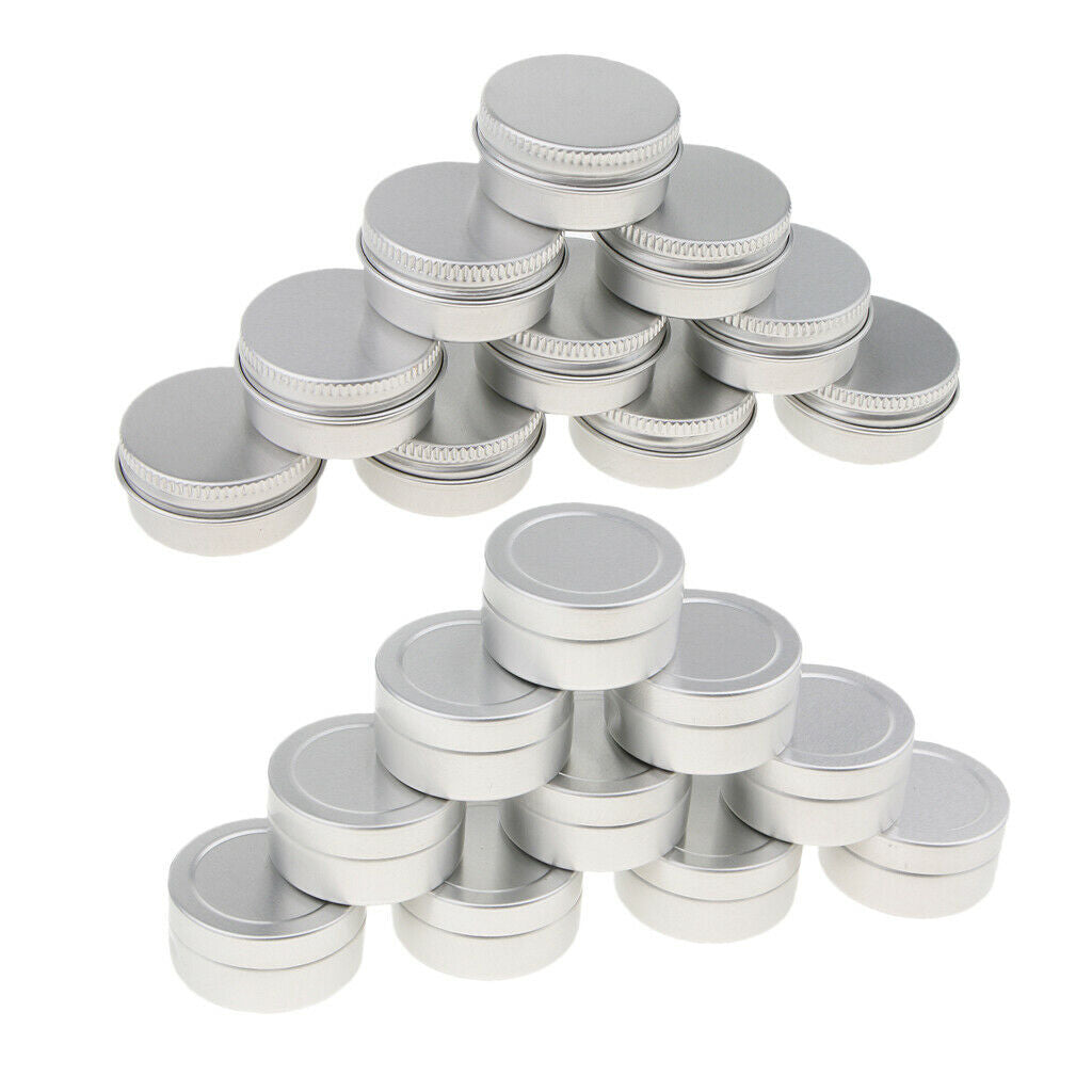 20 Pieces 10ml Empty Makeup Container Refillable Aluminum Cosmetic Jars