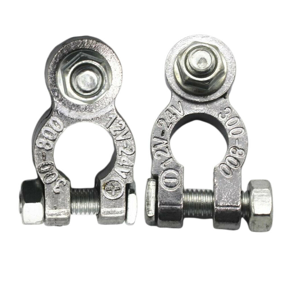 2pc 12V Battery Terminals Connectors Clamps Car Van Caravan Motorhome