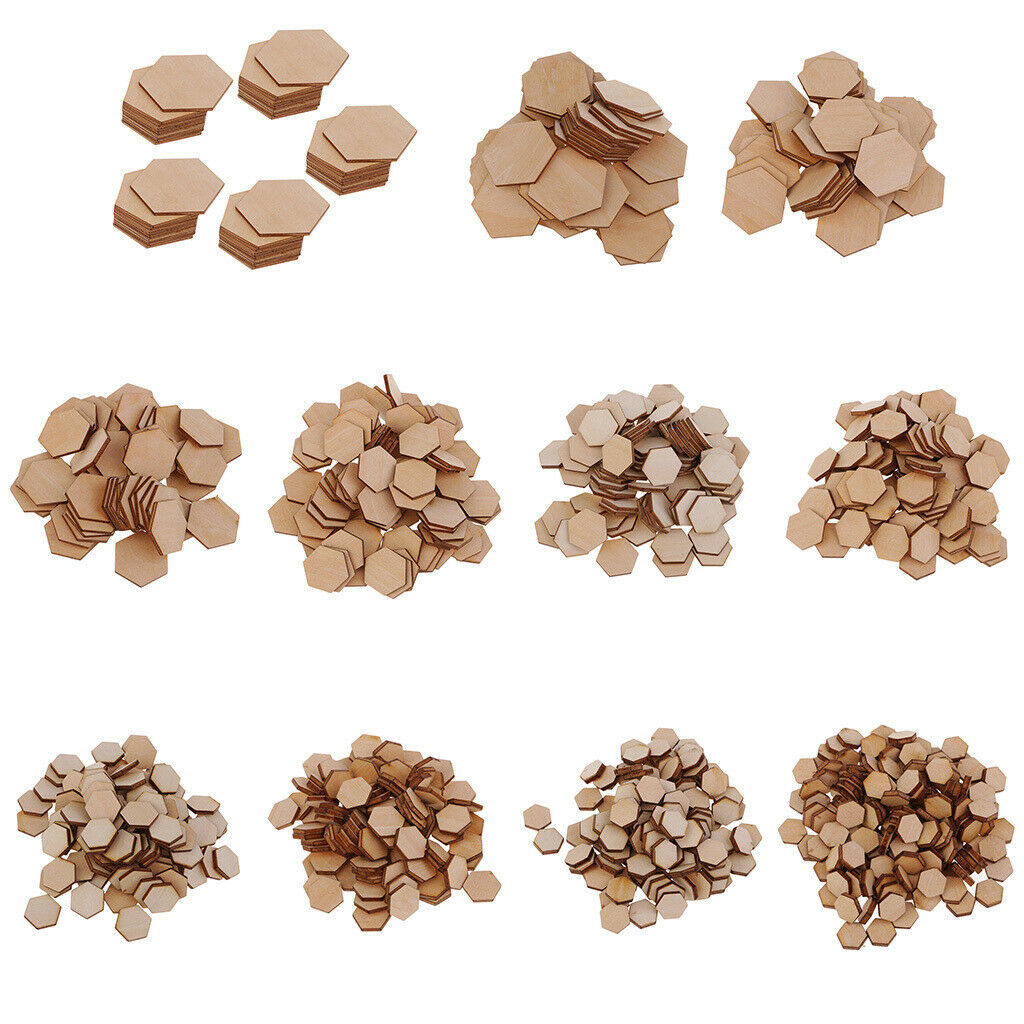 50 pieces of 60 mm hexagon wooden discs for decoration ornaments