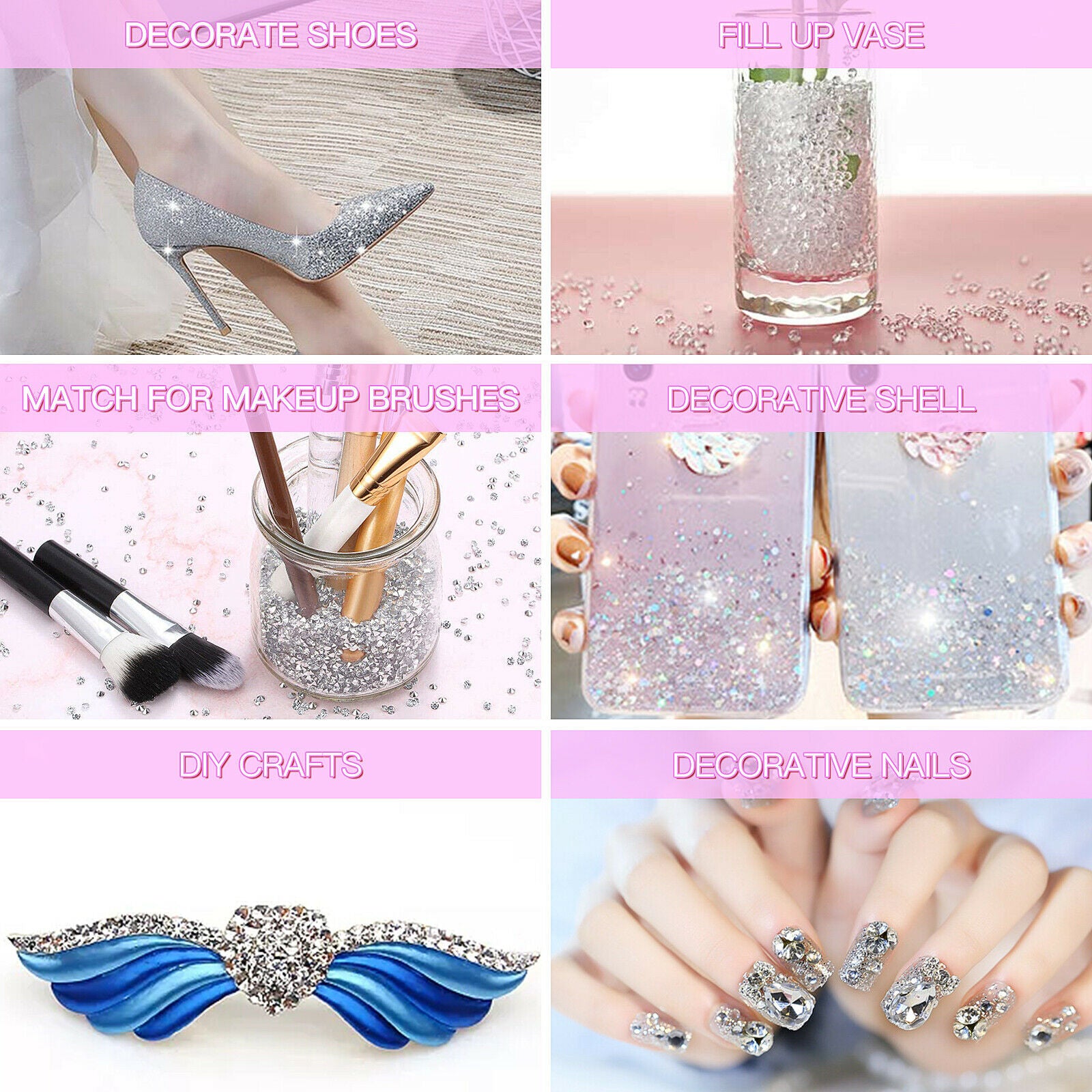 5000x diamond crystals for vase fillers, wedding, DIY