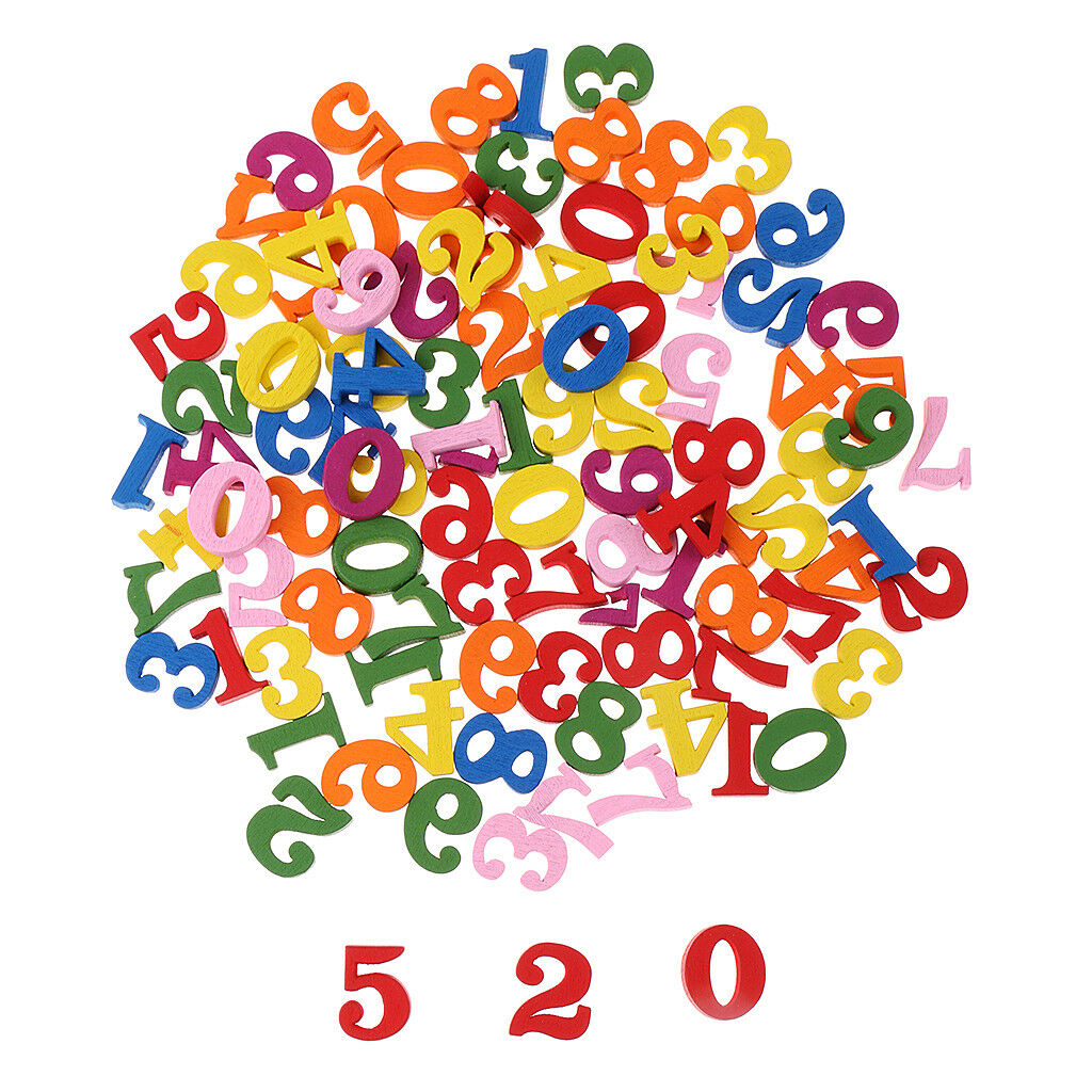 100 Pieces of Wooden Numbers for Kids Math Learning Early Educational Toys