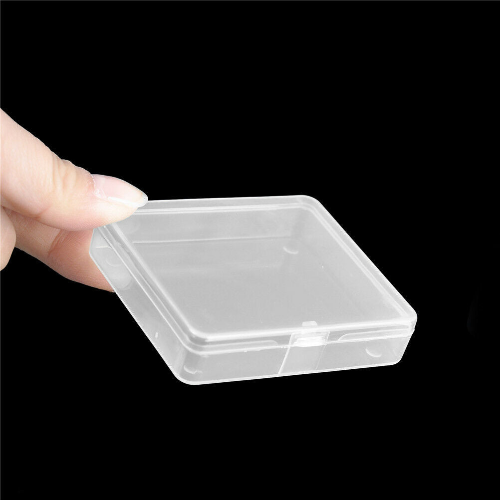 2pcs Transparent Plastic Storage Box Clear Multipurpose Parts Product Small Box