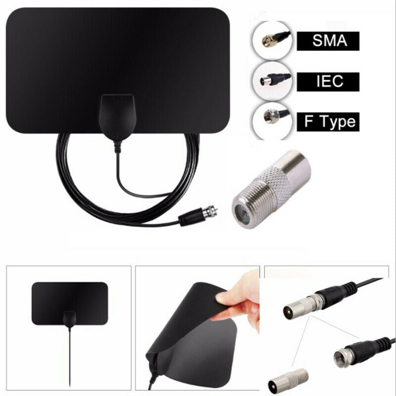 1pc Kebidumei Flat Indoor TV Antenna Aerial Digital HDTV Antenna 50 Miles.l8