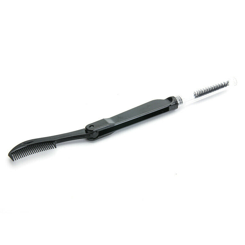 3PCs Double Head Foldable Eyebrow Eyelashes Hair Eye Brow Brush Metal Co.l8