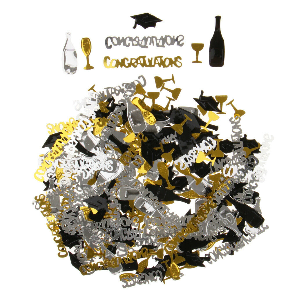 2 Pack Congratulation Champagne Cup Scatter Table Confetti Grad Decor