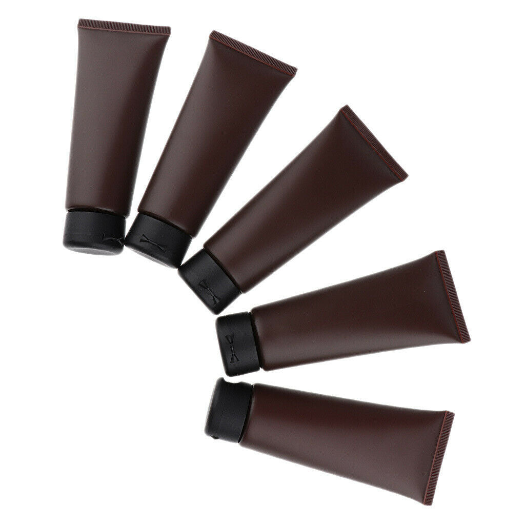 5 Pieces 100ml Soft Flip   Plastic Empty Squeeze Tube Cosmetic Face Wash Gel