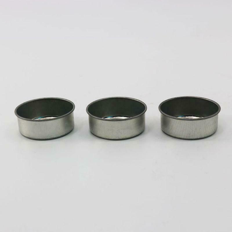 1Pc 4.31x1.5CM Round Metal Tealight Cup Holder Empty Case Candle Wax Container