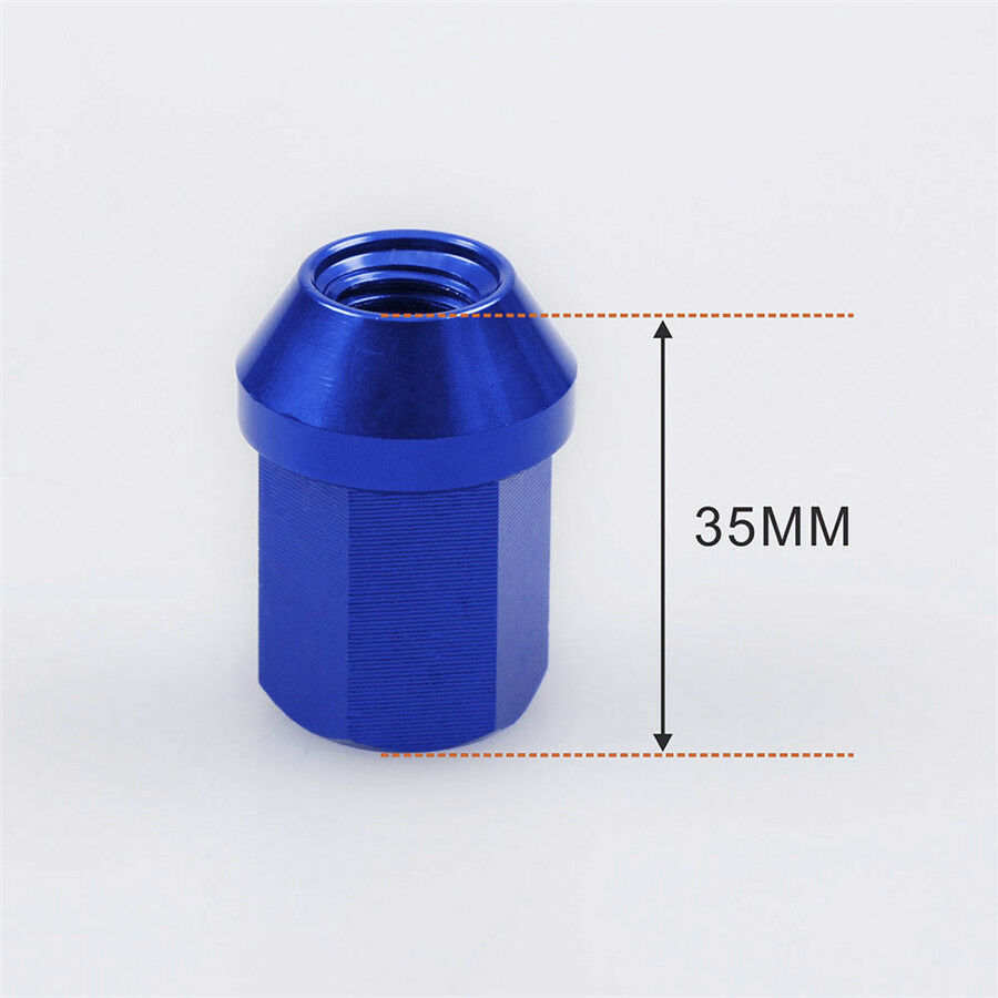 20PCS Alloy Steel M12 X1.5 Racing Car Modified Black Anti-theft Wheel Nuts Screw