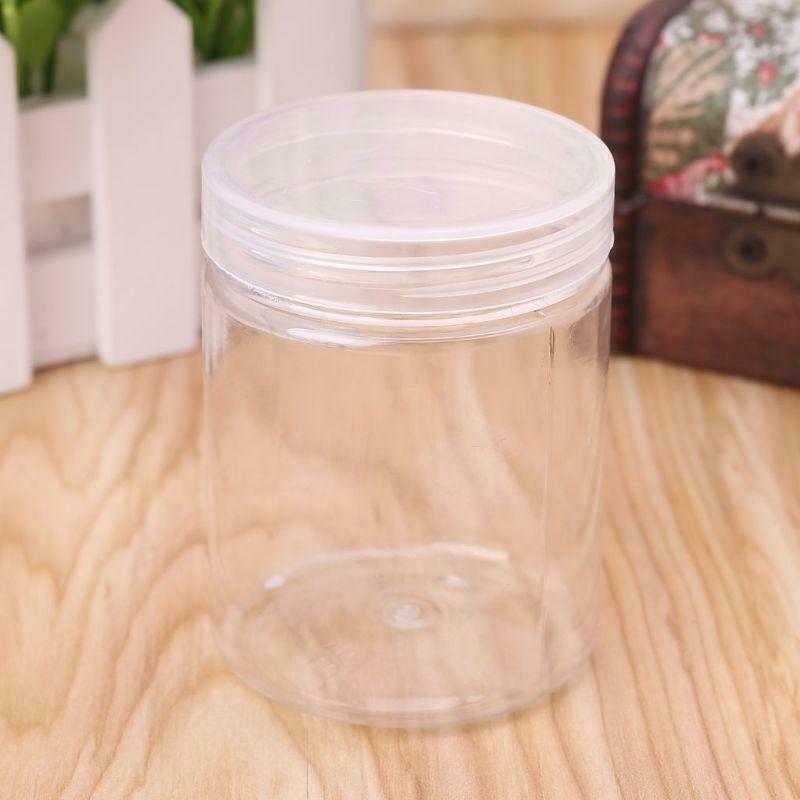 150ml Round Clear PET Container Jar Pot Bottle For DIY Slime Clay Makeup Cosmeti