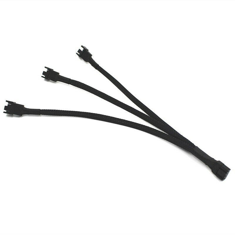 1PC 3pin Fan Sleeved Extension Splitter Hub Cables Motherboard CPU 3 pin .l8