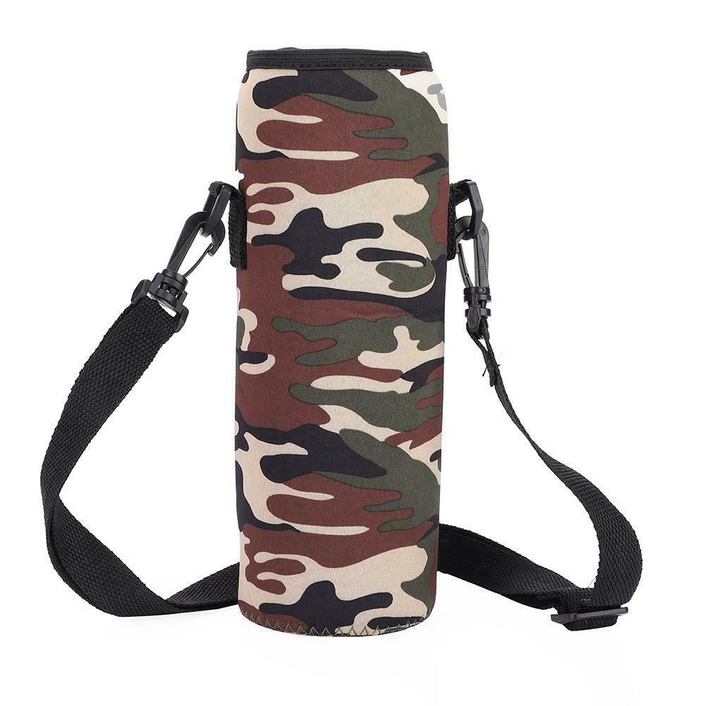 1L Water Bottle Carrier Thermal Insulated Cover Bag Holder Strap Pouch Washable