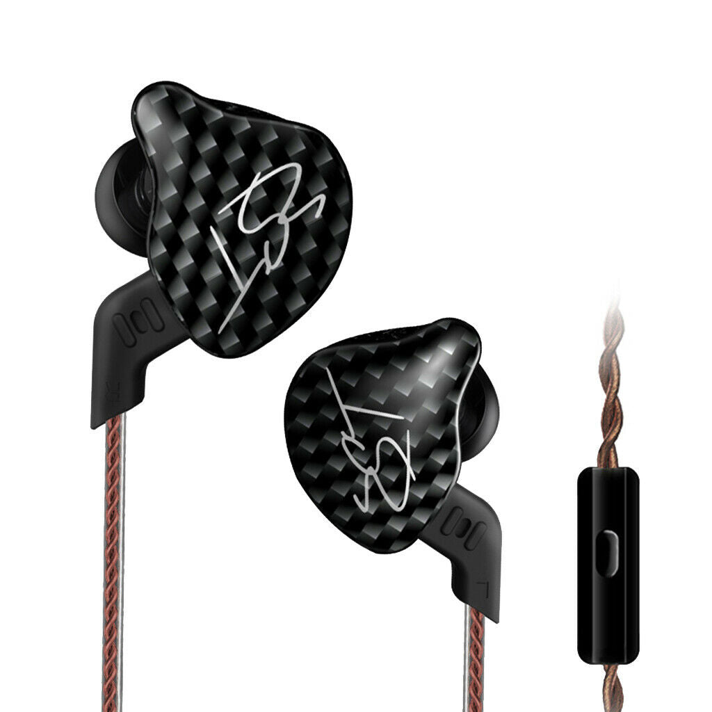 4BA+1DD Hybrid Earphone Headset HIFI Earbuds In Ear Monitor Headphones Black