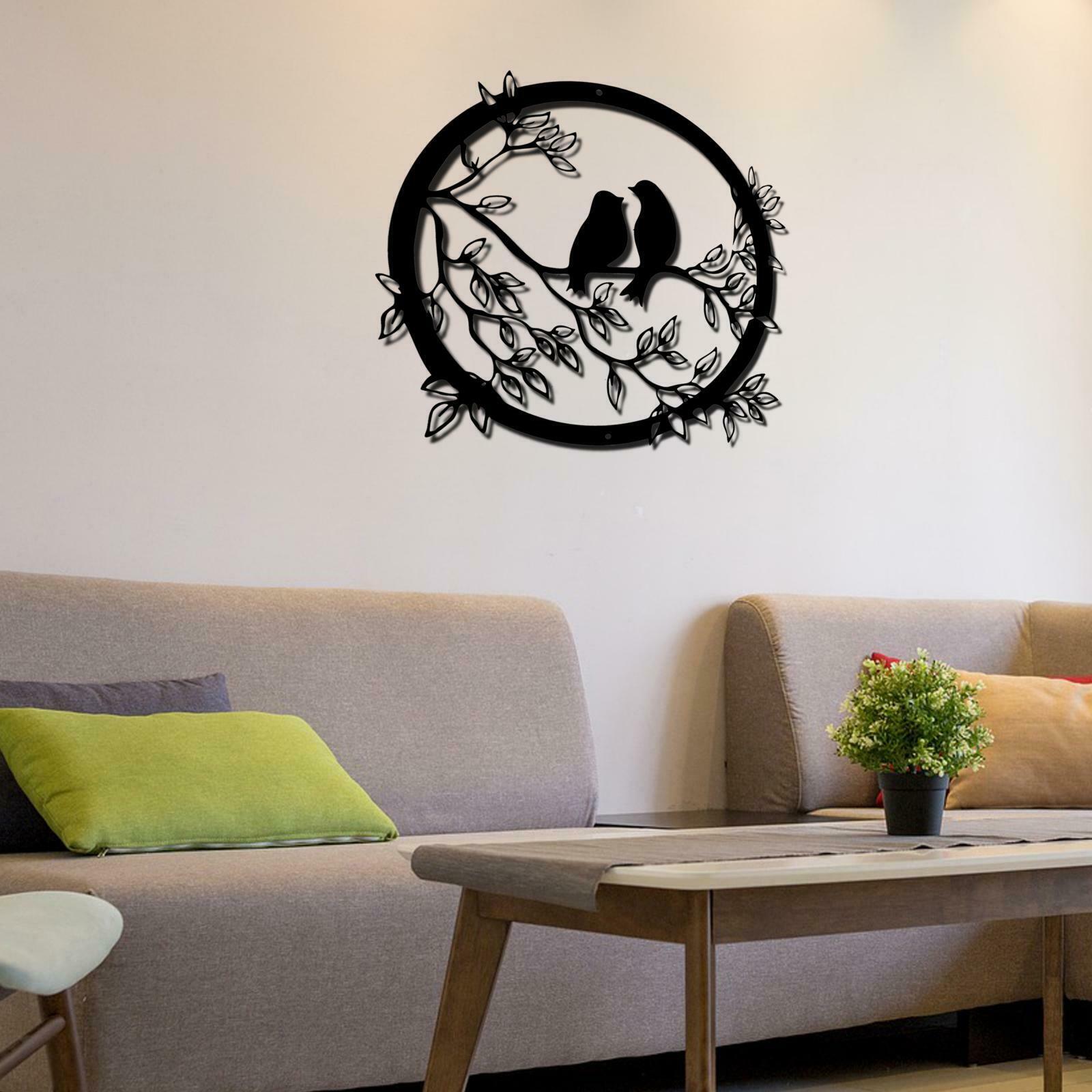 Stylish Round Metal Wall Art Decor Silhouette for Garden Indoor Hotel Decor