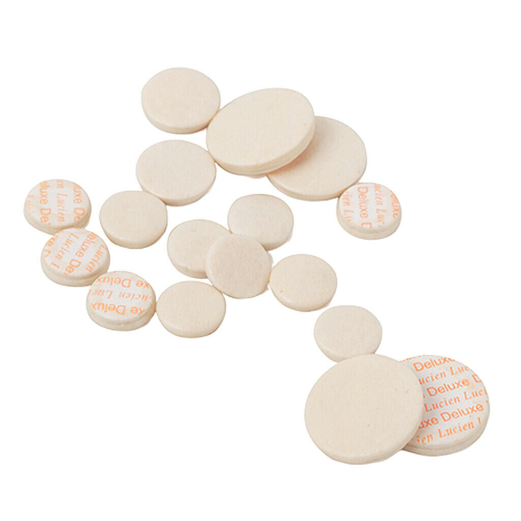 17Pcs / Set Bass Clarinet Replacement Pads for Woodwind Instrument Parts
