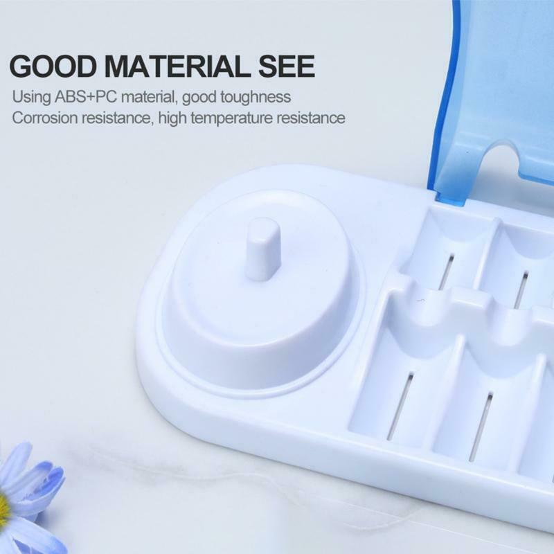 Electric Toothbrush Plastic Stand Charging Station with 4 Brush Head Holder Box