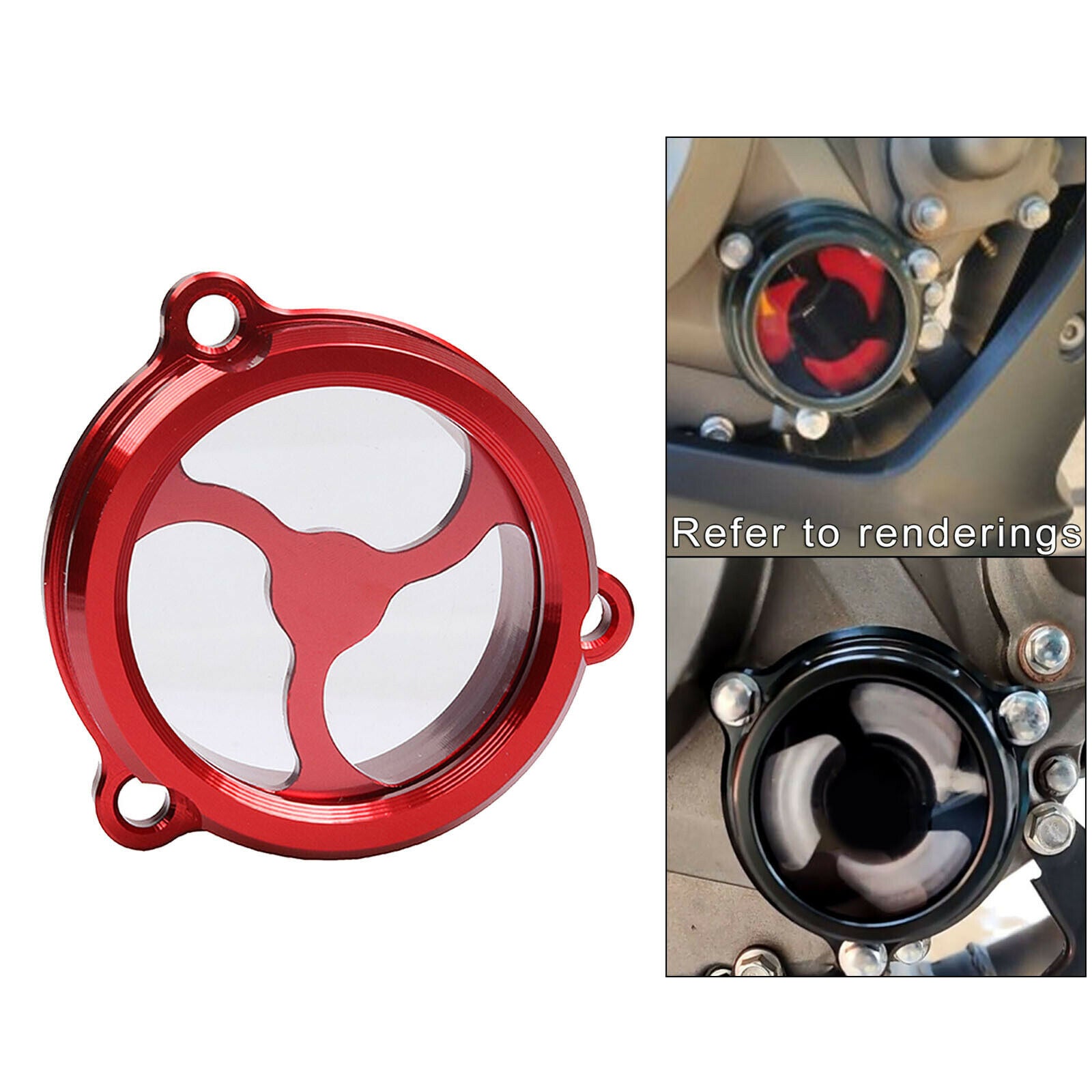 Engine Oil Filter Cover Plug Motorcycle Fuel filter Caps For CFMOTO CF Red