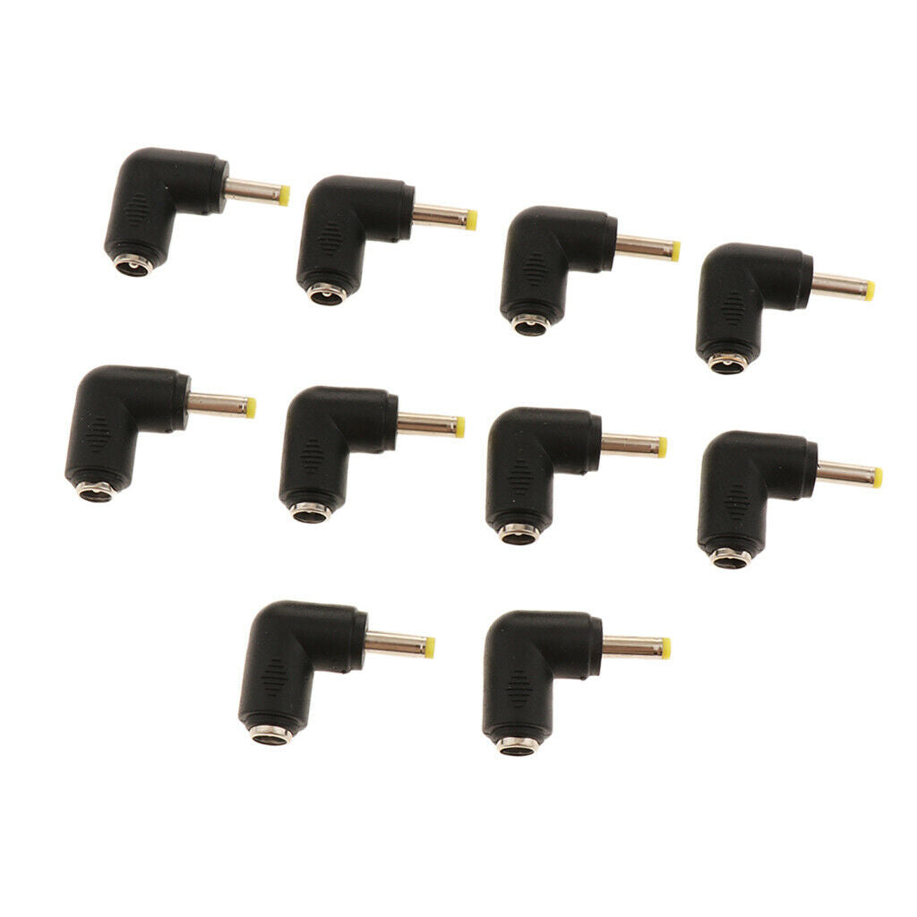 10 Pack Male to Female Terminal Charging Connector Head, Right Angle Power