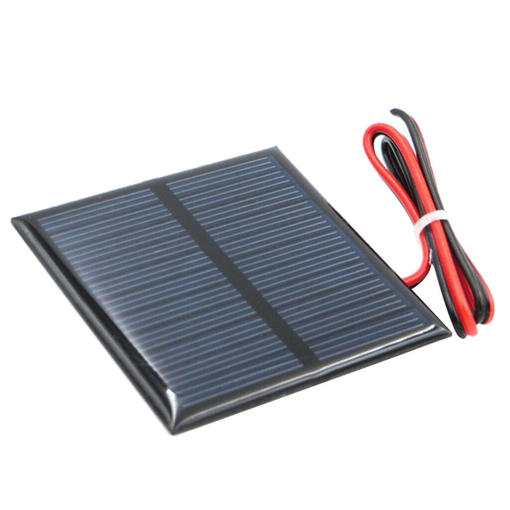 5x DIY Mini Solar Panel Charger for Garden Lights Cable 5.5V 80mA 60x60mm