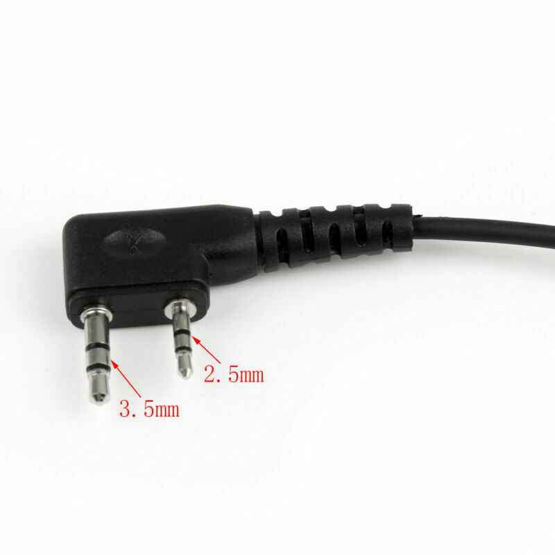 1x 2 Pin Motorcycle Helmet Headset Adjustable Volume PTT For Kenwood Radio  AT2