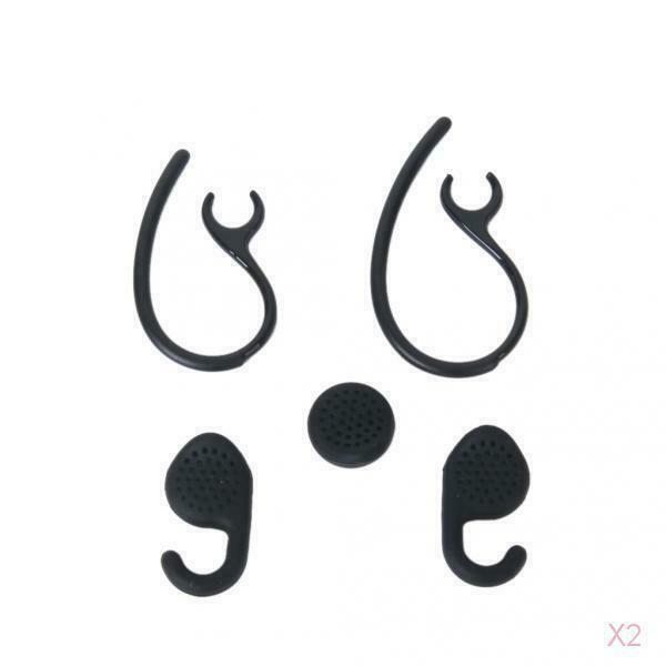 2x Black Ear Hook Ear Bud Gels Replace For   EXTREME / EXTREME2 Headset