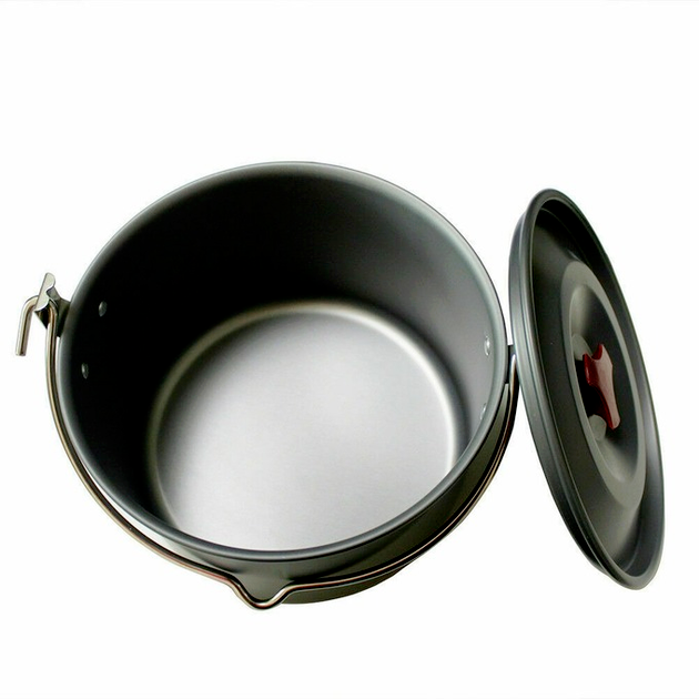 4LOutdoor Aluminium Big Pot Camping Hanging Pot Cookware Pot Cooking Picnic