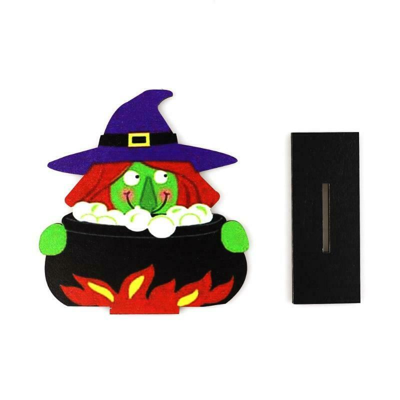 Evil Witch Halloween Wooden Desktop Ornaments Creative Decor for Home Indoor