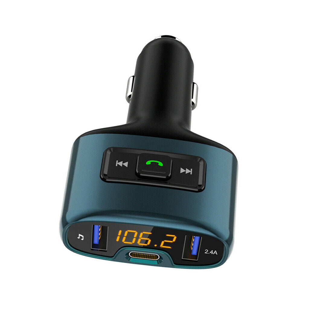 Auto Car Bluetooth 4.2 FM Transmitter Wireless Radio Player Phone Charger