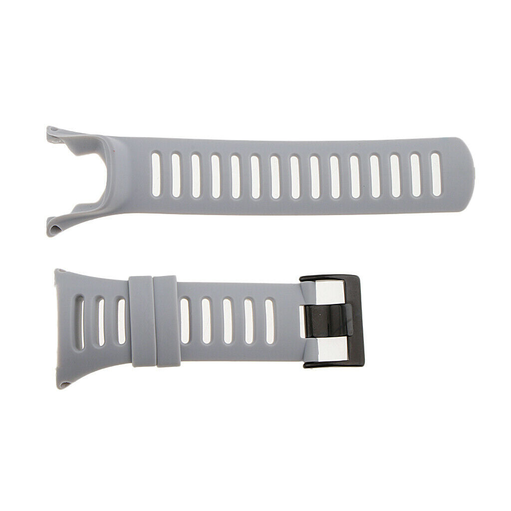 Rubber Wristwatch Bands for Suunto Ambit3 Ambit 2 Ambit 1 Black Gray