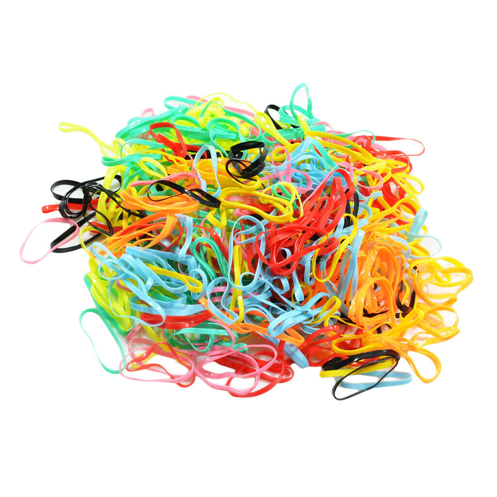 380-400x Mini Ponytail Holders Hair Elastic Ties Hair Elastic Elastic Bands
