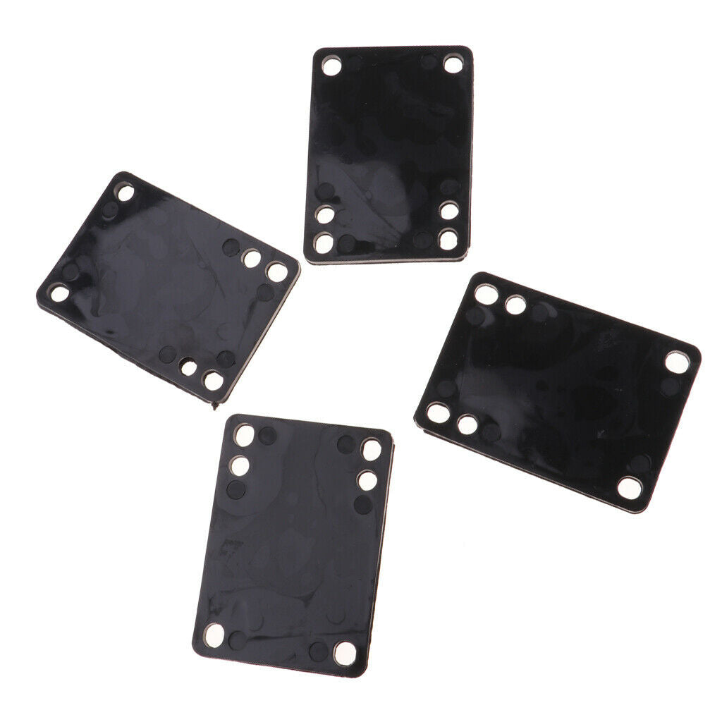 2 Pairs of 3mm Longboard Skateboard Hardware - Replacement Shock Pads - Riser
