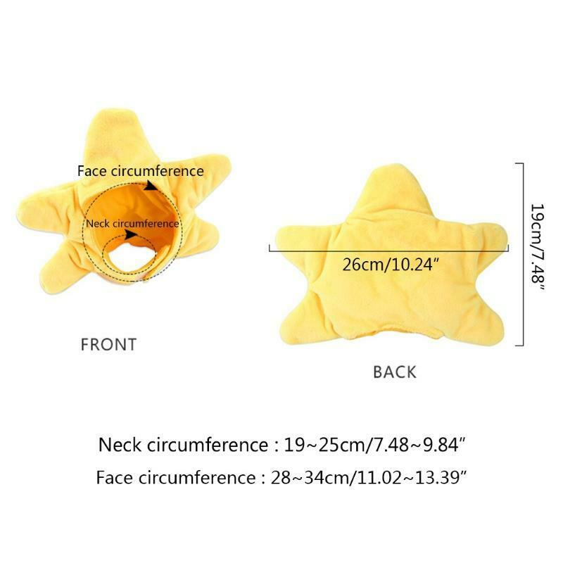 Cute Hat Pet Neck and Ear Warmer Starfish Cap Funny Party Costume Accessories