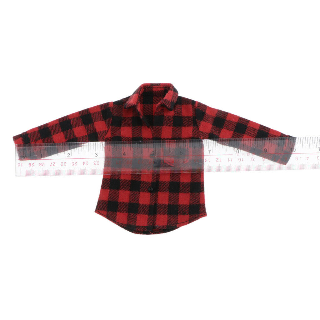 1:6 Scale Male Soldier Red Check Coat for Enterbay TC Action Figures Parts