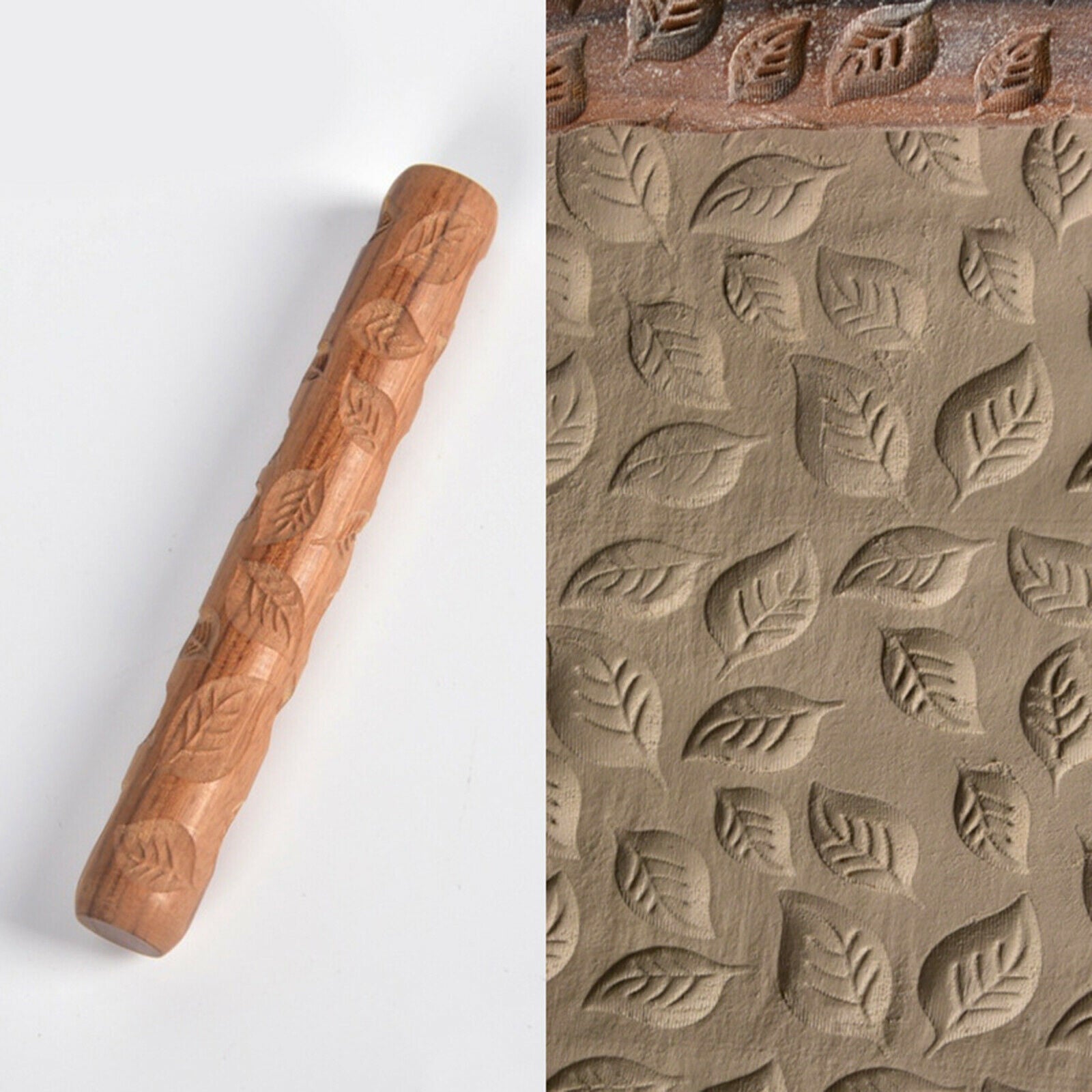 5 Pieces Pottery Pattern Roller Clay Modeling Handle Patterns Rolling Carved