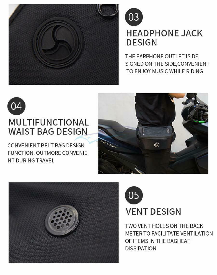 1PCS 23 x 15 x 14CM Motorcycle Handlebar Fuel Tank Bag Windshield Bag Universal